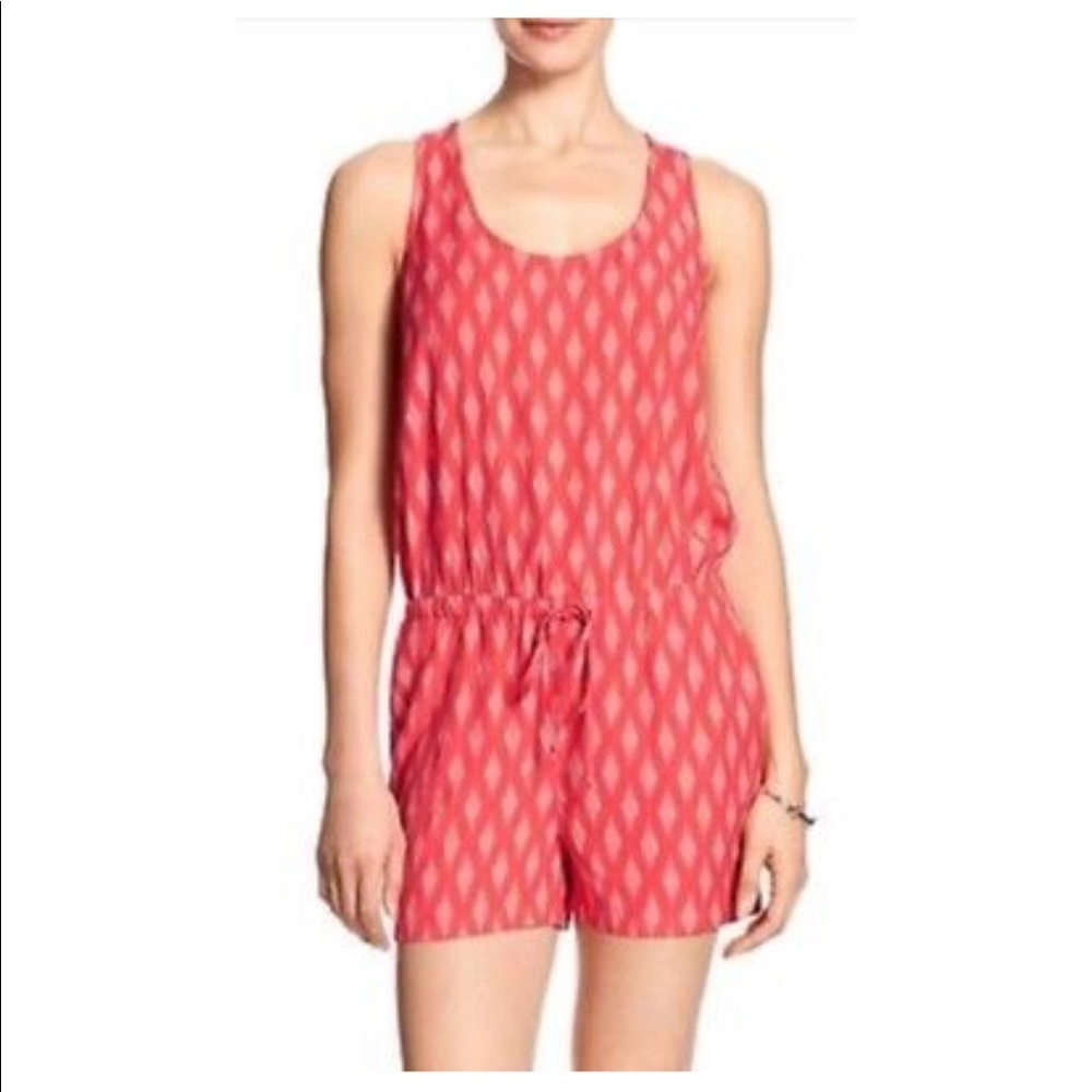 Banana Republic Coral Romper Sz M